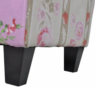 vidaXL Podnek, pufa z kwiatowym motywem - Pufy i podnóżki - miniaturka - grafika 7