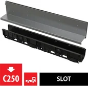 Syfony - Alca PLAST Alcaplast Odwodnienie zewnętrzne szczelinowe asymetryczne 160 mm stal nierdzewna AVZ101-R322 ! - miniaturka - grafika 1