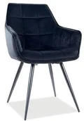 Krzesła - Signal Krzesło LILIA VELVET Czarny [Wysyłka 2021-07-23] LILIAVCC - miniaturka - grafika 1