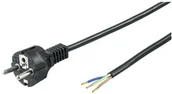 Kable - Wentronic Przewód zasilający (wtyczka Schuko na 3 luźne końce kabli) 1,5 m czarna 4040849513275 - miniaturka - grafika 1