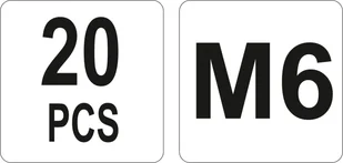 Yato NITONAKRĘTKI STALOWE M6 20SZT YT-36473 YT-36473 - Nitownice - miniaturka - grafika 3