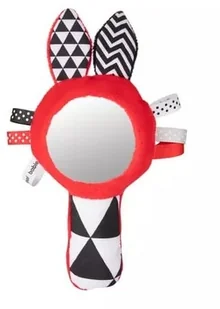canpol Babies Zabawka kontrastowa z piszczkiem i lusterkiem Sensory Toys 68/080 - Zawieszki dla dzieci i niemowląt - miniaturka - grafika 2