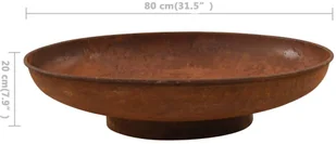 VidaXL Lumarko Palenisko, 80 cm, stal! 313345 VidaXL - Paleniska ogrodowe - miniaturka - grafika 5