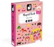 Układanki dla dzieci - Janod Magnetyczna układanka Śmieszne buzie. Dziewczynka - miniaturka - grafika 1