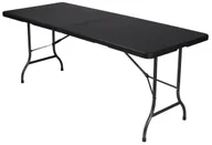 Stoły ogrodowe - Stół składany wzór ratan 180x75x74 Catering czarny - miniaturka - grafika 1