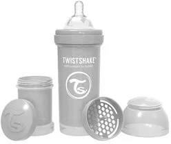 Twistshake Butelka antykolkowa, Szary, 260 ml - Butelki dla niemowląt - miniaturka - grafika 2