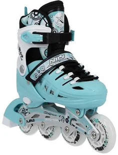 Nils EXTREME NH10905 4w1 MIĘTOWE ROZM. S(31-34) ŁYŻWOROLKI Z WYM. PŁOZĄ HOKEJOWĄ EXTREME - Rolki - miniaturka - grafika 4