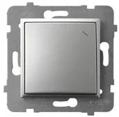 Wyłączniki światła i elektryczne - Ospel Łącznik schodowy Srebrny Aria - ŁP-3U/m/18 - miniaturka - grafika 1