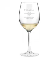 Kieliszki - Murrano Kieliszek szklany do wina grawer wino pobudza do śpiewu dla niej SKIV-029 - miniaturka - grafika 1