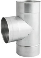 Kominy i akcesoria - Trójnik 120 mm 90 stopni ocynk WW-TR120/90-OC-K - miniaturka - grafika 1