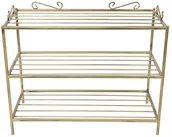 Szafki na buty - Złota półka na buty metalowa wzór Esy 10-969-E-cz-z - miniaturka - grafika 1