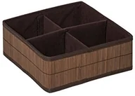 Pudła i pojemniki do przechowywania - Premier kankyo pudełko do przechowywania z 4 półkami kankyo, bambus, karton, PP  polipropylenu, brązowy 1901486 - miniaturka - grafika 1