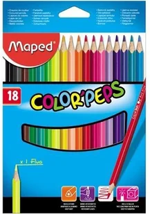 Maped KREDKI TRÓJKĄTNE COLORPEPS 18 SZT 183218 - Przybory szkolne - miniaturka - grafika 4