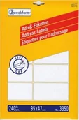 Etykiety samoprzylepne i bloki etykiet - Zweckform etykiety adresowe 95 x 47 mm papier biały 240 szt twm_951317 - miniaturka - grafika 1