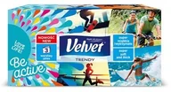 Chusteczki higieniczne - Velvet Chusteczki kosmetyczne celulozowe Trendy, 3-warstwowe, 120 listków, biały VLK-3100030 - miniaturka - grafika 1
