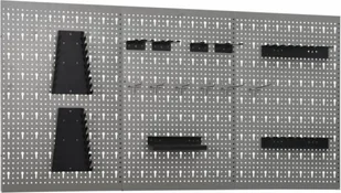 vidaXL Płyta wolnostojąca  Ścienne płyty perforowane 3 szt. 40x58 cm stal 145351 - Panele podłogowe - miniaturka - grafika 2