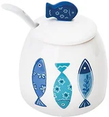 Cukiernice - Excelsa Ocean ser-/cukierniczka, 200 ML, ceramiczny, biały/jasny niebieski 50394 - miniaturka - grafika 1