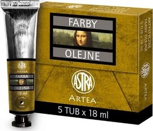 Astra Farby olejne 18ml 5szt siena naturalna FA45AST - Farby i media malarskie - miniaturka - grafika 2
