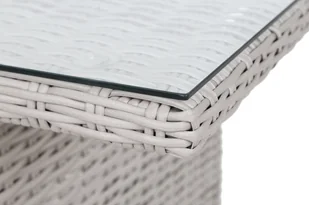 HOME &amp; GARDEN Meble ogrodowe technorattanowe Bergamo White / Grey 645958 - Meble ogrodowe - miniaturka - grafika 11