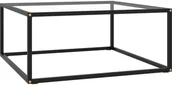 Ławy i stoliki kawowe - VidaXL Lumarko Stolik herbaciany, czarny, hartowane szkło, 80x80x35 cm 322875 VidaXL - miniaturka - grafika 1