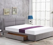 Łóżka - MERIDA łóżko z szufladą jasny popiel (2p=1szt) - miniaturka - grafika 1