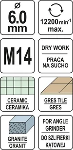 Yato DIAMENTOWE WIERTŁO DO GRESU 6MM YT-60441 - Wiertła - miniaturka - grafika 4