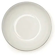 Talerze - Excelsa Platinum talerz do zupy, porcelana, biały/krawędź Srebrny, 21 x 21 x 4 cm 49555 - miniaturka - grafika 1