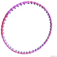 Pozostały sprzęt i akcesoria do ćwiczeń - Allright HULA HOOP Z MASAŻEM PINK FE05012 - miniaturka - grafika 1