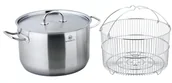Garnki - Solingen CS CS Garnek z pokrywką i koszem do smażenia ze stali nierdzewnej PRO X 10 l - miniaturka - grafika 1