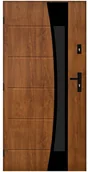 Drzwi zewnętrzne - Pantor Drzwi zewnętrzne stalowe Lyon czarny złoty dąb 90 lewe - miniaturka - grafika 1