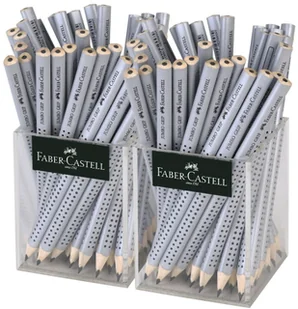 Faber-Castell Ołówek Jumbo Grip B Display 2x36 sztuk srebrny AMEX - Ołówki - miniaturka - grafika 2