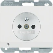 Gniazdka elektryczne - Hager Polo sp. z o.o. Gniazdo pojedyncze z/u LED biały połysk K.1 6765107009 - miniaturka - grafika 1