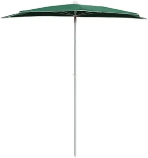 vidaXL Półokrągły parasol ogrodowy na słupku, 180x90 cm, zielony 315560 - Parasole ogrodowe - miniaturka - grafika 3