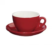 Filiżanki - Cilio Roma - filiżanka do cappuccino ze spodkiem, porcelana, czerwona, 0,1 l, CI-215182 - miniaturka - grafika 1