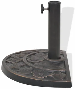 vidaXL Podstawa pod parasol, półokrągła, żywicowa, brązowa, 9 kg - Pozostałe meble ogrodowe - miniaturka - grafika 7