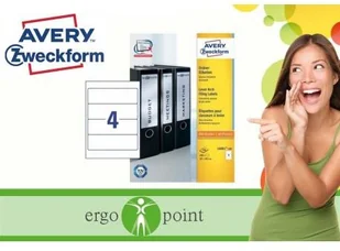 Avery Zweckform Białe etykiety na segregatory Etykiety na grzbiet, szerokie, krótkie 100 szt. Zweckform L6061-100 - Etykiety do drukarek Avery Zweckform Białe etykiety na segregatory Etykiety na grzbiet, szerokie, krótkie 100 szt. Zweckform L6061-100 - Etykiety do drukarek - miniaturka - grafika 1