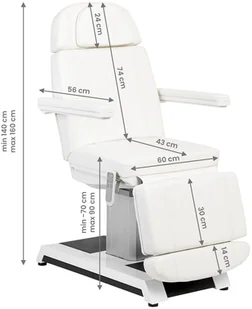 ACTIVESHOP Fotel Kosmetyczny Expert W-16B 3 Silniki Biały 10003_140892 - Fotele kosmetyczne - miniaturka - grafika 9