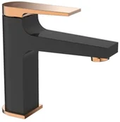 Baterie umywalkowe - Invena Bateria umywalkowa czarna Avangarda - miniaturka - grafika 1