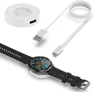 Ładowarki do telefonów - Huawei Alogy Ładowarka Alogy do zegarka stacja dokująca do Watch GT GT2 Biała 10115X0 - miniaturka - grafika 1