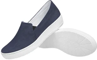 Simen wsuwane Slip On 0772 Granatowe 27386 - Slip on damskie - miniaturka - grafika 3