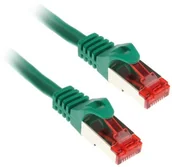 Kable światłowodowe - InLine 76411 G kabel S/FTP Patch ( MHz, PCW, miedź, 1 m) Zielony 76411G - miniaturka - grafika 1