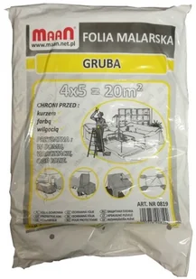 Folia Malarska 4 x 5 M Gruba Ochronna 18um - Folie i taśmy malarskie - miniaturka - grafika 5