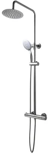 Laveo Fino Zestaw prysznicowy z baterią termostatyczna natynkową chrom PL220OB - Zestawy prysznicowe - miniaturka - grafika 3