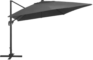 vidaXL Parasol z LED i aluminiowym słupkiem, 400x300 cm, antracyt vidaXL - Parasole ogrodowe - miniaturka - grafika 5