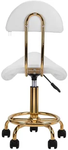 ACTIVESHOP Taboret Kosmetyczny 6001G Biały 10003_140907 - Krzesła i taborety kosmetyczne - miniaturka - grafika 4