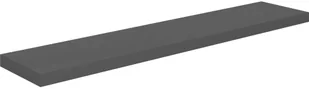 vidaXL vidaXL Półka ścienna, wysoki połysk, szara, 120x23,5x3,8 cm, MDF - Półki do salonu - miniaturka - grafika 3