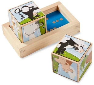 Melissa&Doug Klocki sześcienne dźwiękowe duże farma 11196 702949 - Klocki - miniaturka - grafika 2