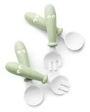 Baby Bjorn Sztućce, Powder Green, 4 szt. - Sztućce dla dzieci - miniaturka - grafika 3