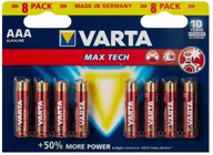 Baterie i akcesoria - Varta Baterie Max Tech AAA 8 szt. - miniaturka - grafika 1