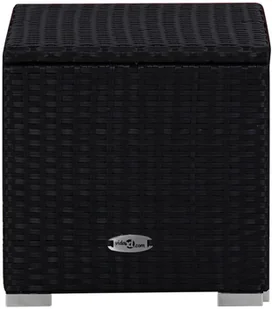 vidaXL 3-częściowy zestaw, leżaki ze stolikiem, polirattan, czarne - Leżaki ogrodowe - miniaturka - grafika 6